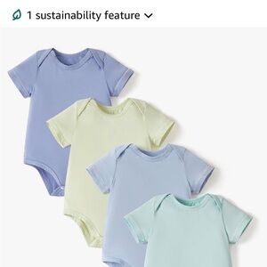 PATPAT Pastel Baby Bodysuit Set of 4